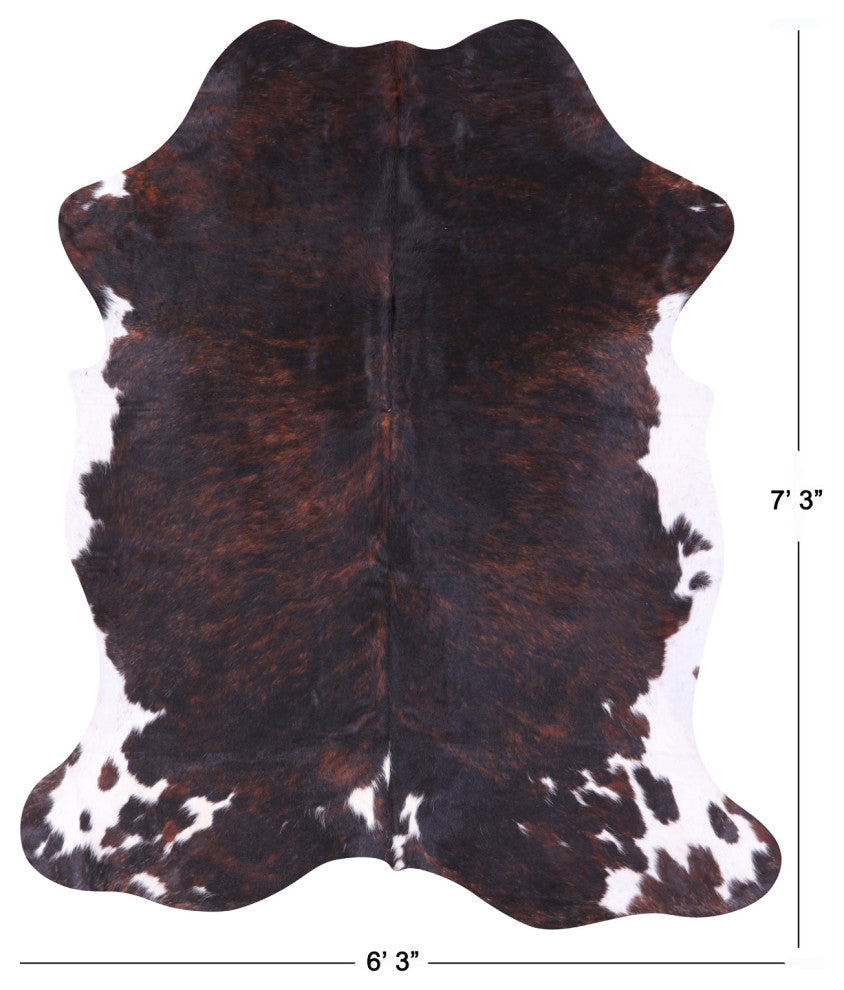 7' 3" X 6' 3" Natural Cowhide Rug C2415