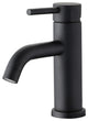 Single Hole Stainless Steel Bathroom Sink Faucet, Matte Black