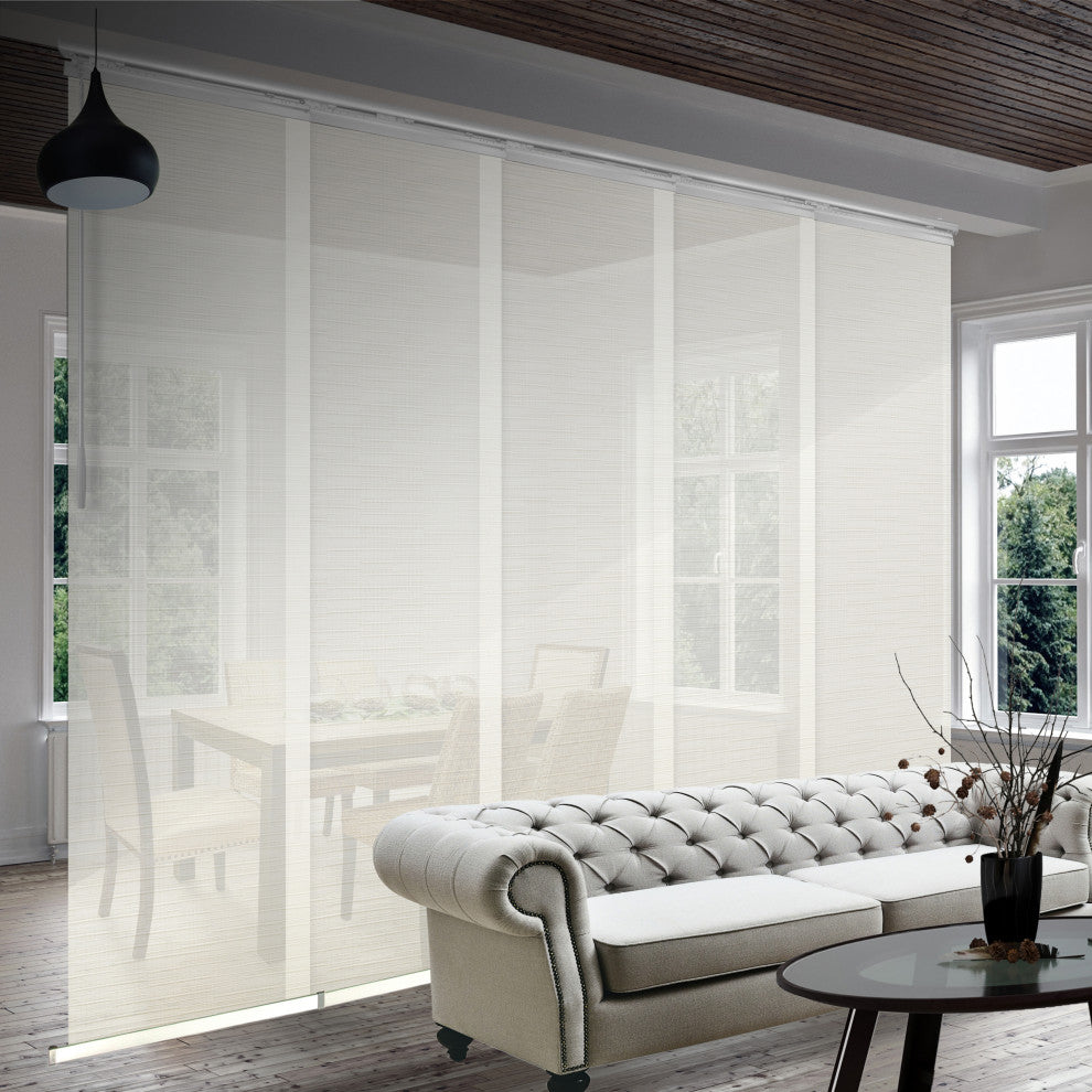 Malia 5-Panel Track Extendable Vertical Blinds 58-110"W