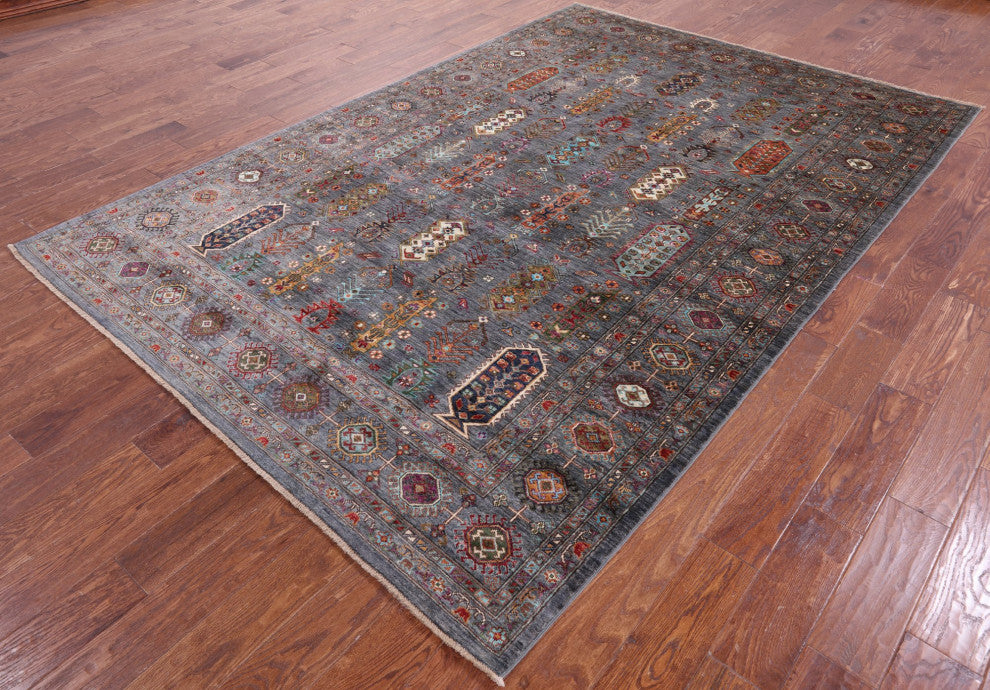 Fine Turkmen Ersari Handmade Wool Rug 6' 7" X 9' 9" - Q12483