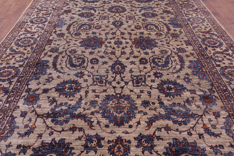 8' 10" X 12' 4" Persian Tabriz Hand-Knotted Wool Rug Q7577