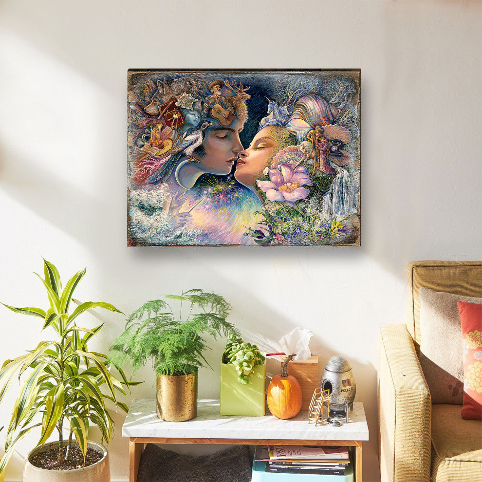 prelude to a kiss Wall and Table Top Wooden Decor, 24x18