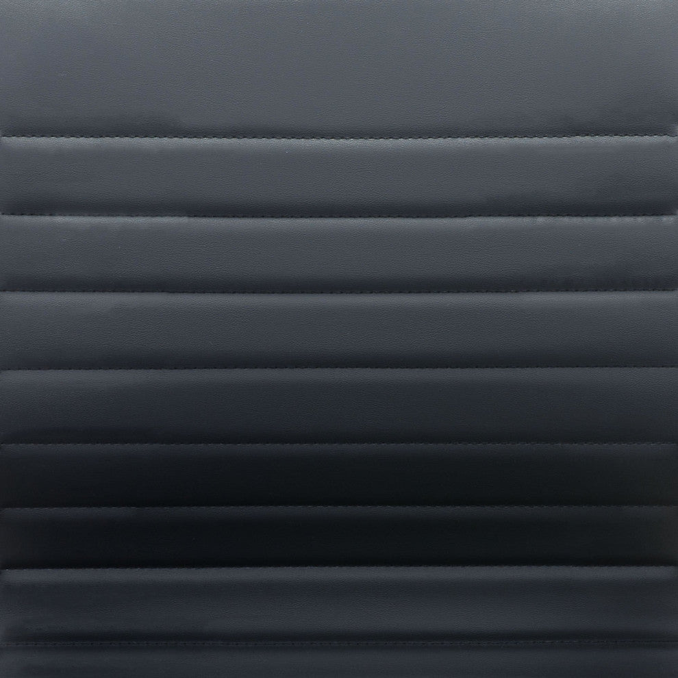Computer Work Chair, Fabric, Steel, Black, Black, Chrome, Home Business Office
