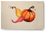 Gourd Pile Fall Design Chenille Area Rug, Yellow, 2'x3'