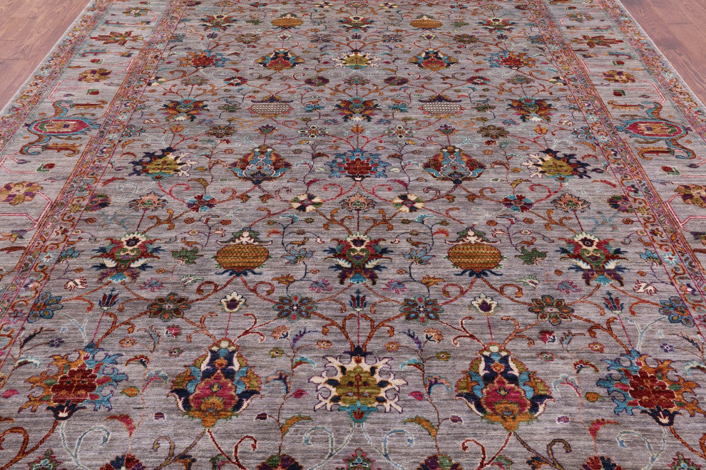 9' 0" X 12' 3" Handmade Persian Tabriz Wool Rug - Q12463