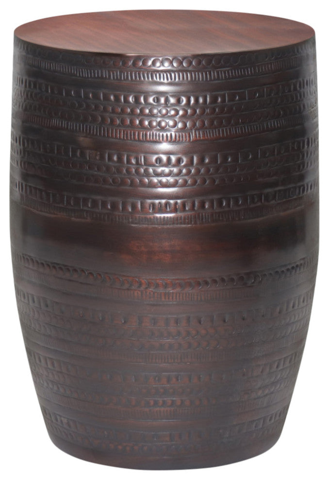 Johnsen Large Metal Accent Table, Oil Rubbed Bronze