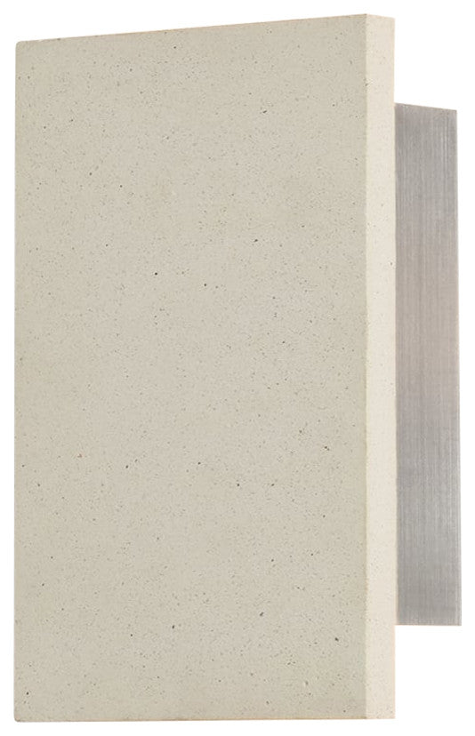 Tersus Outdoor LED Sconce, Uplight/Downlight, White Concrete, Cool White
