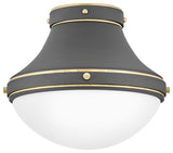 Oliver LED Flush Mount, Dark Matte Grey