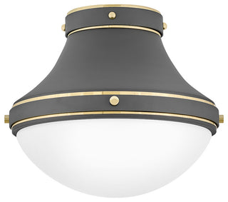 Oliver LED Flush Mount, Dark Matte Grey