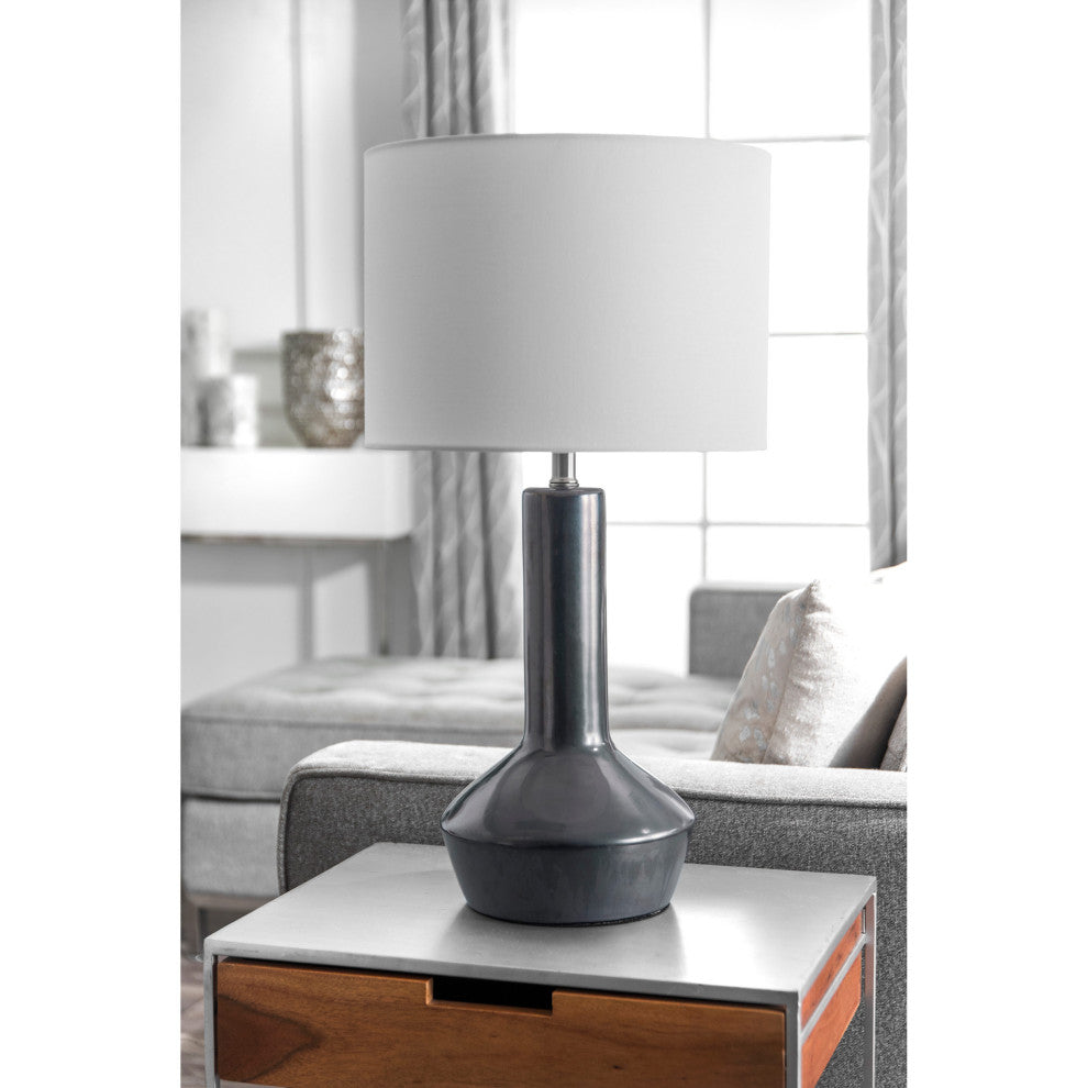 Nuloom 27" Jova Ceramic Linen Shade Table Lamp