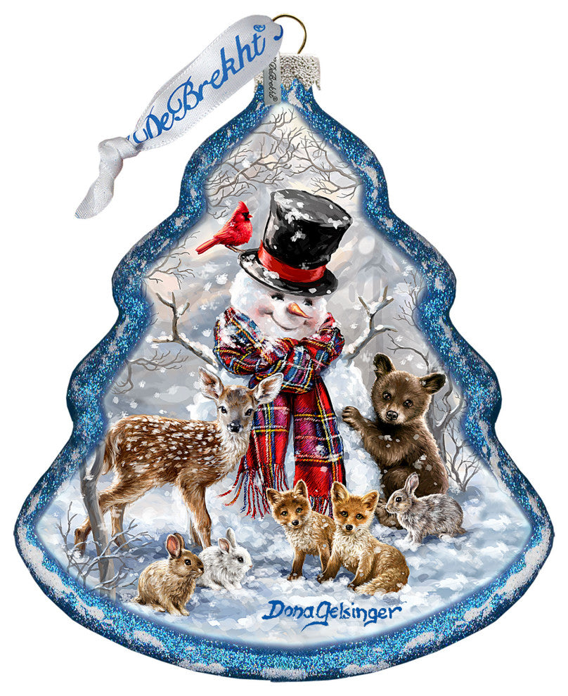 Forest Friends Tree Glass Ornament