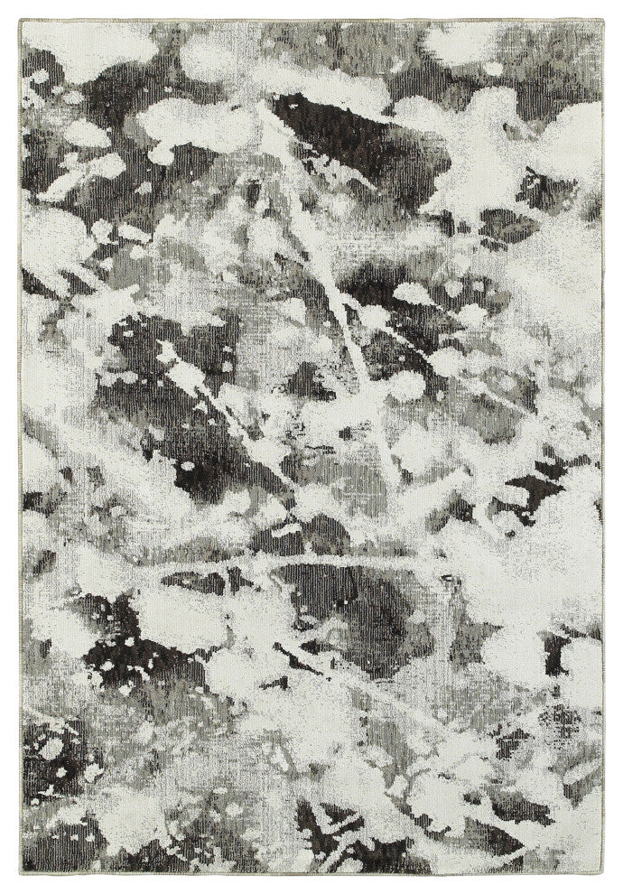 Elements Misty Shadows Charcoal/White Area Rug, 1'10"x3'2"