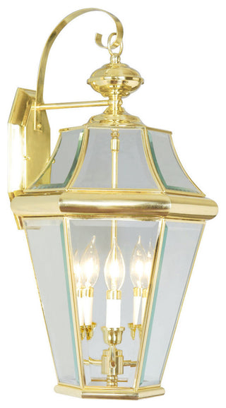 LIVEX Lighting 2361-02 Georgetown 3-Light Outdoor Wall Lantern