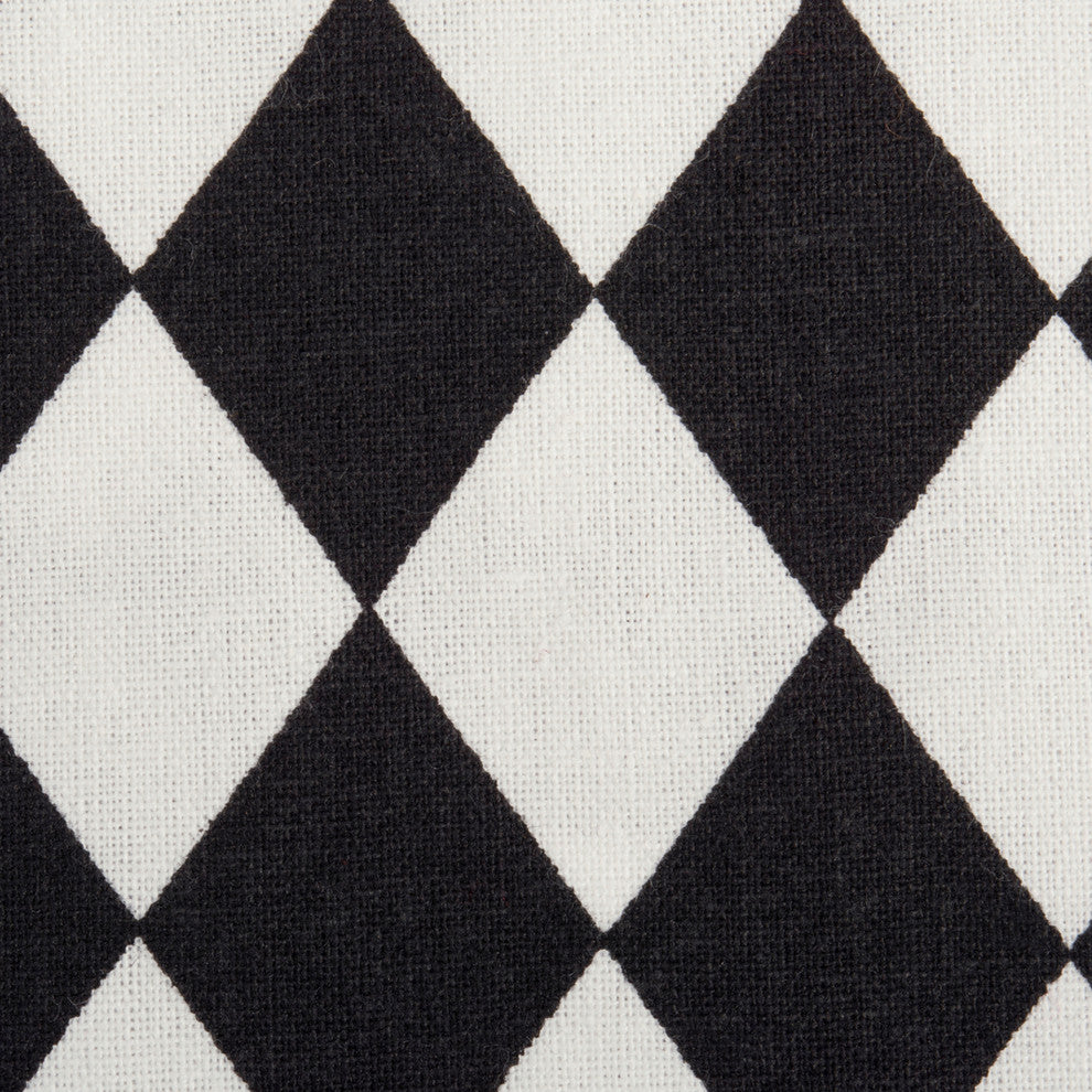 DII Black And Cream Harelquin Print Napkin, Set of 6