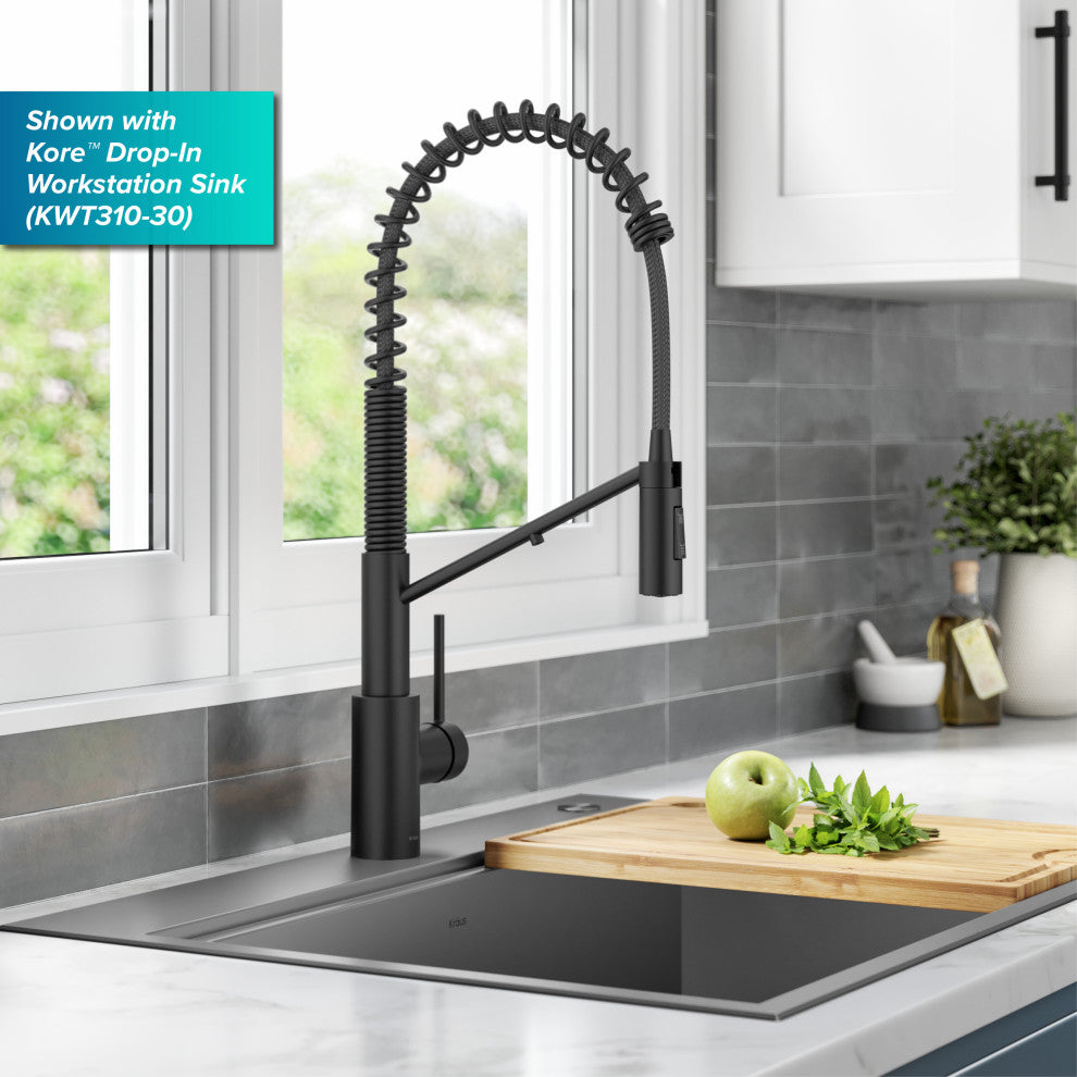 Oletto Commercial Pull-Down Filter Kitchen Faucet, MB