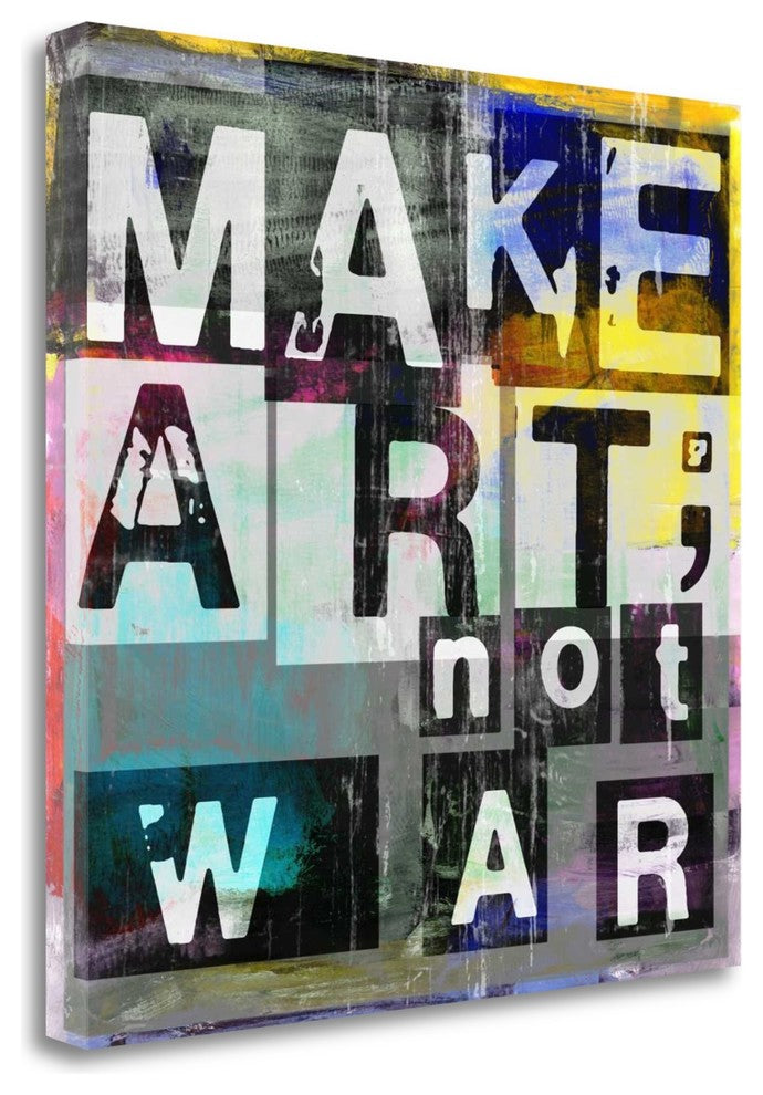 "Make Art Not War" By Sven Pfrommer, Giclee Print on Gallery Wrap Canvas