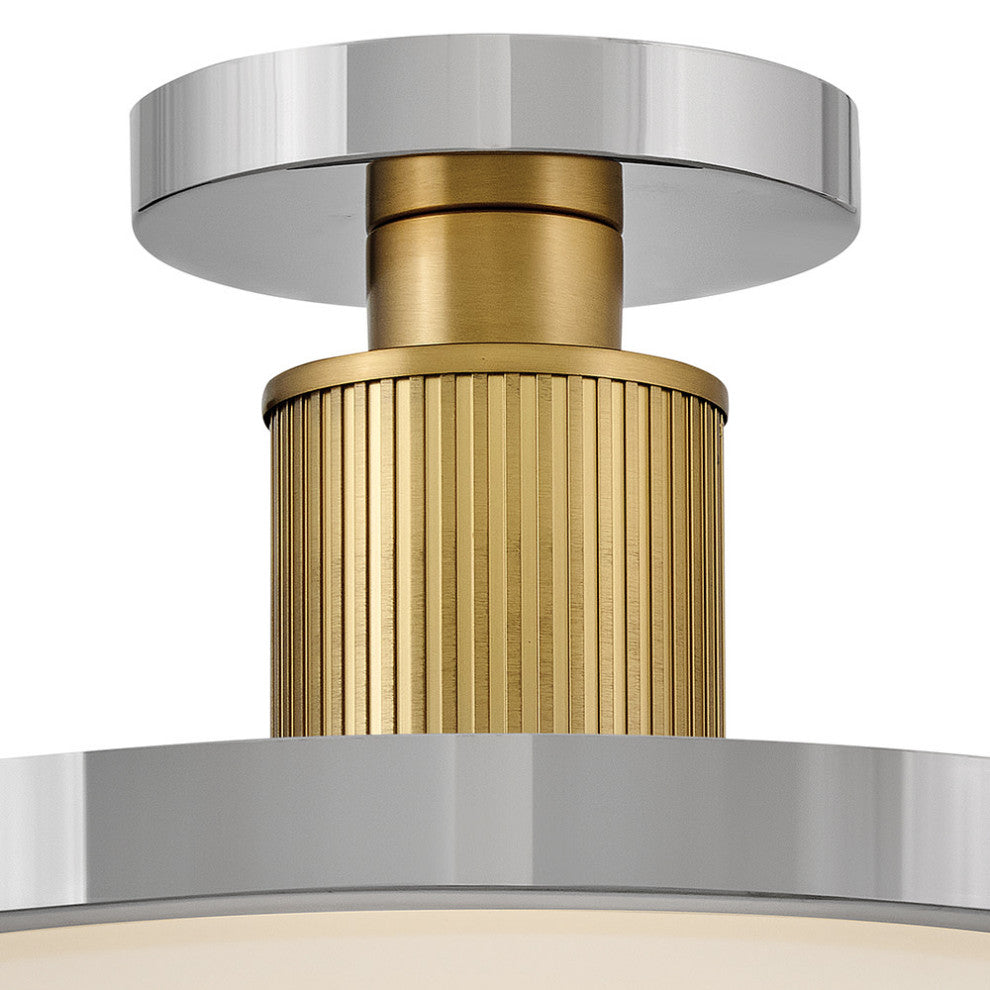 Hinkley Kieran Medium Semi-Flush Mount, Polished Nickel