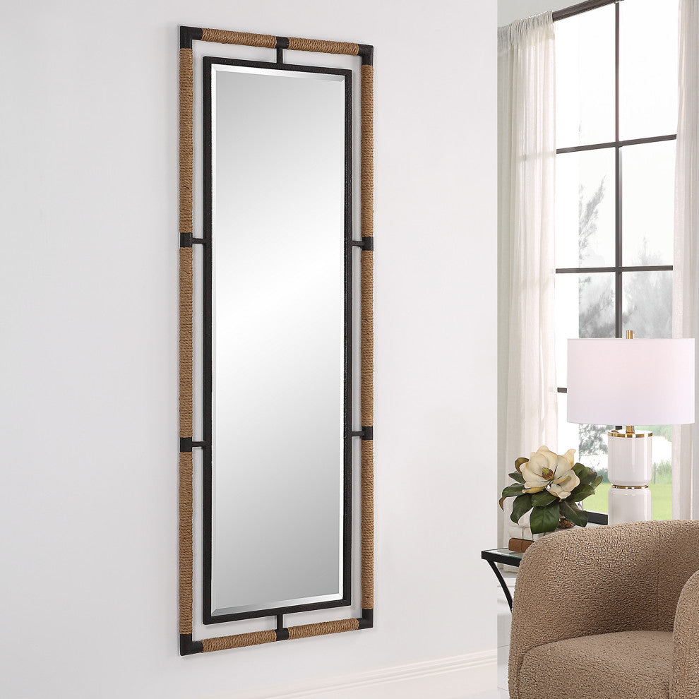 Uttermost 09925 Melville Iron/Rope Tall Mirror