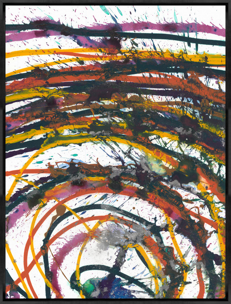 30x40 Couleurs Primaries III, Framed Artwork, Black