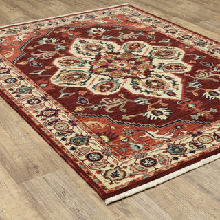 Oriental Weavers Lilihan Indoor Rug Red/ Ivory 5'3" X 7'6"