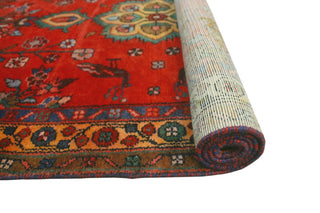 Fine Vintage Distressed Jerold Red/Green Runner, 3'5x6'4