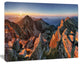 Majestic Sunset in Fall Mountains, Landscape Canvas Art Print, 60x40