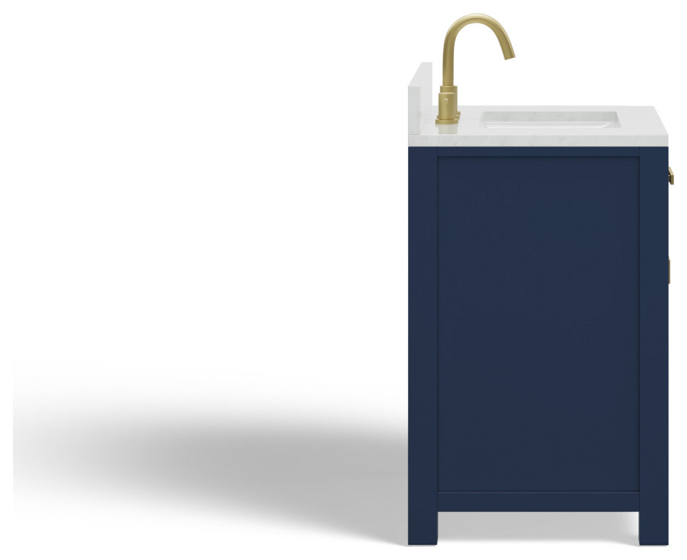 The Polaris Bathroom Vanity, Monarch Blue, 30", Single Sink, Freestanding