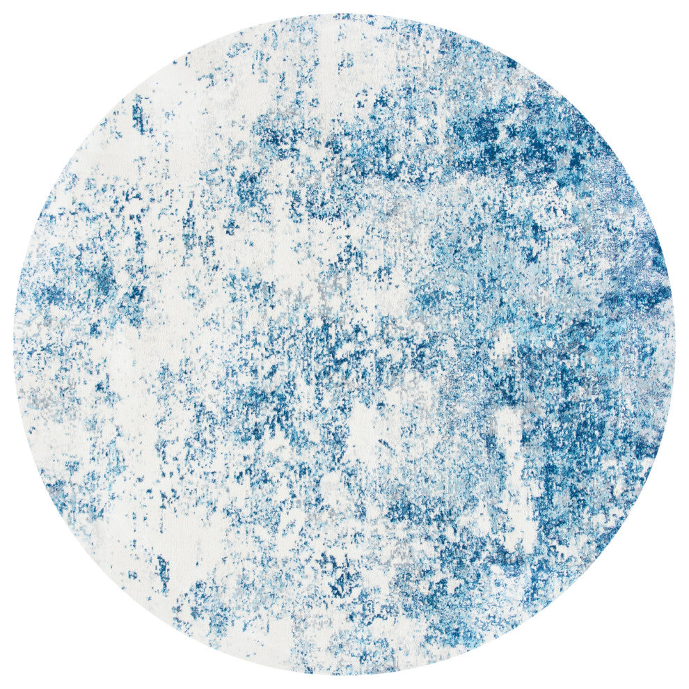 Safavieh Brentwood Bnt822B Organic and Abstract Rug, Ivory and Navy, 2'0"x16'0" Runner