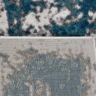 MACHINE MADE HEATSET POLYPROPYLENE AREA RUGS -Ivory Blue Color,Abstract Design