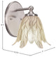 Capri 1-Light Wall Sconce, Brushed Nickel/Vanilla Leaf