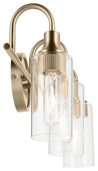 23" 3-Light Vanity Light With Clear Glass