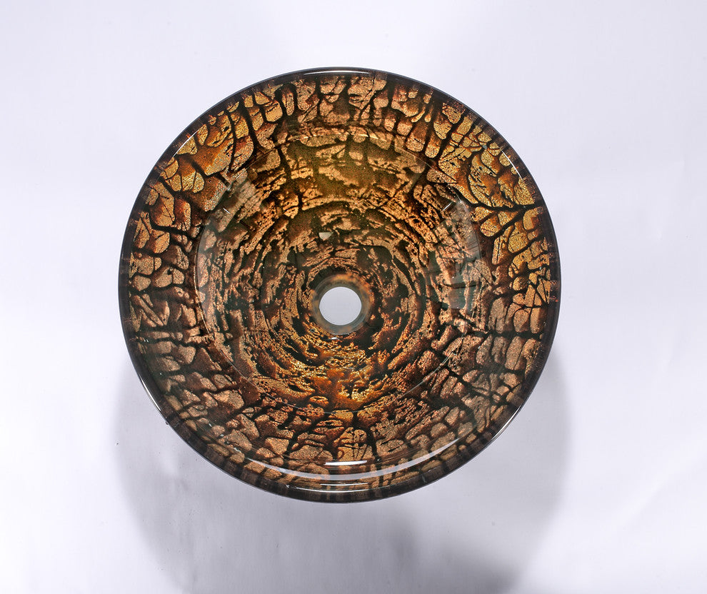 Rustic Style Glass Vessel Sink