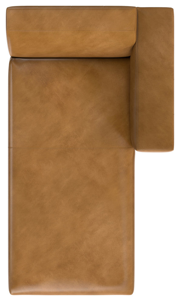 Rex Right Chaise Sofa Module in Genuine Leather