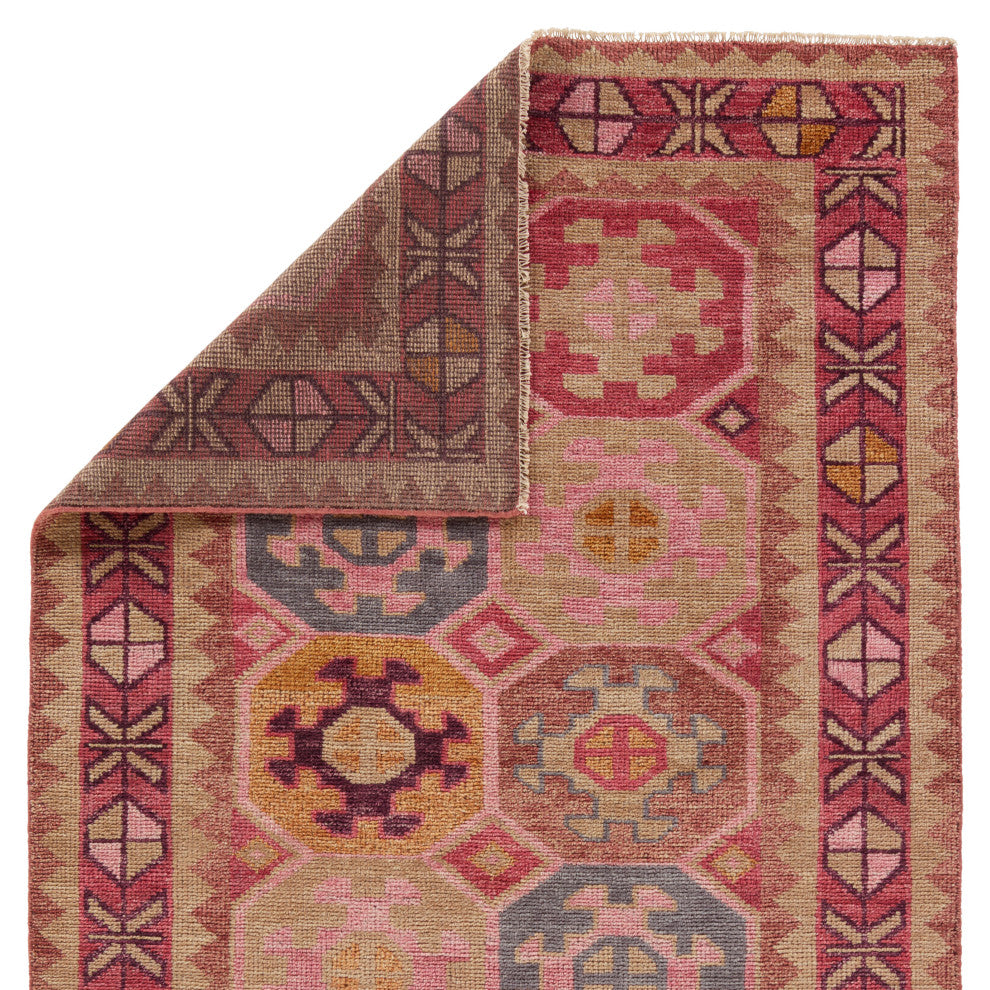 Jaipur Living Zetta Hand-Knotted Medallion Pink Rug, 8'x10'