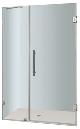 Aston Nautis Completely Frameless Hinged Shower Door, Chrome, 40"x72"