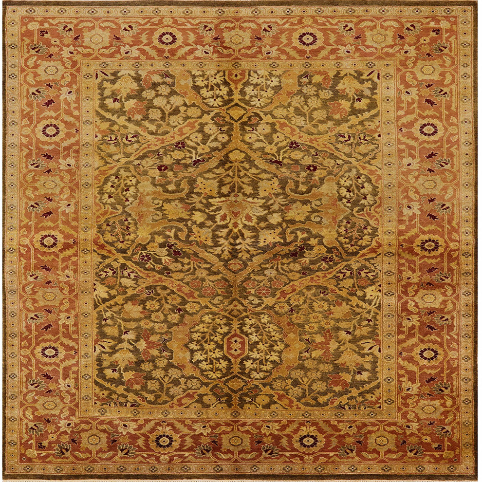 Ahgly Company Indoor Square Mid-Century Modern Area Rugs, 8' Square