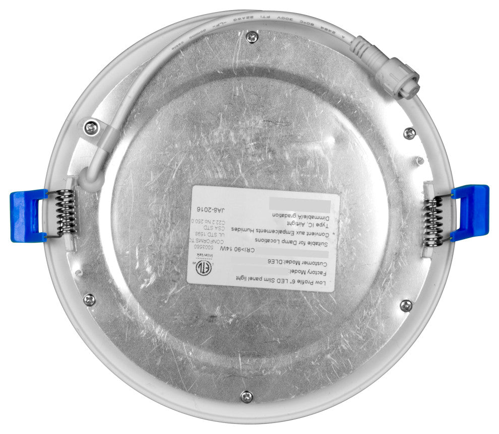 DLE6 Series 6" Round Downlight, Nickel, 5000k