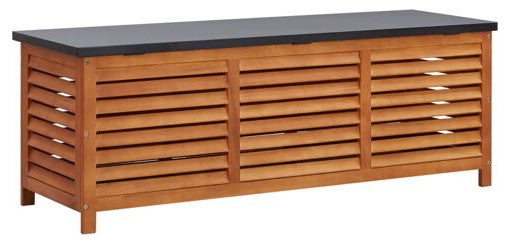 vidaXL Patio Storage Box Entryway Outdoor Storage Chest Solid Wood Eucalyptus