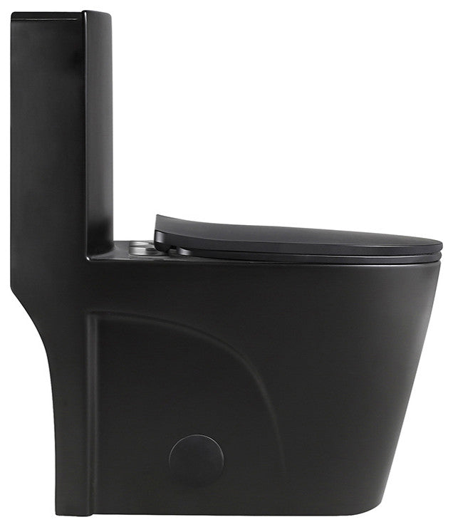 1.28 GPM White One-Piece Elongated Toilet,Soft Close Seat Included