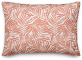 Tropical Leaves Coral 14x20 Pillow