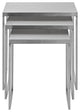 Modern Silver Rail Stainless Steel Nesting Table