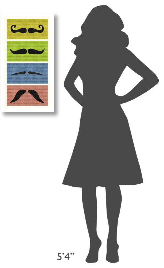 "Mustache: Stacked" Digital Paper Print by BG.Studio, 14"x26"