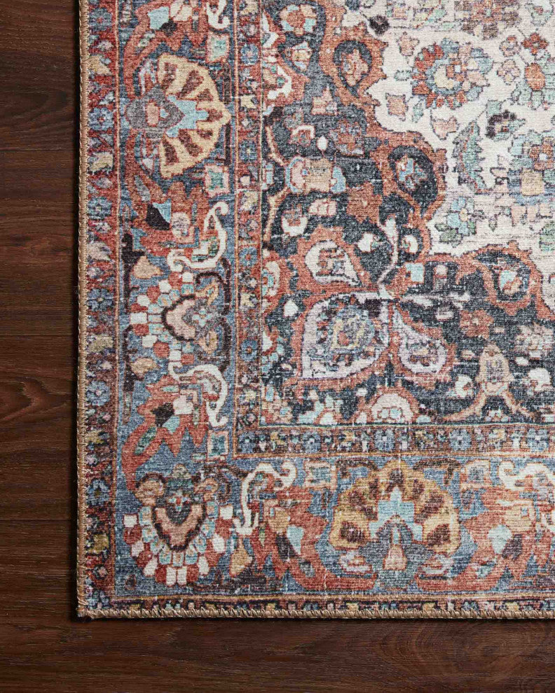 Durable Printed Wynter Area Rug by Loloi, Red/Multi, 2'-3" X 3'-9"