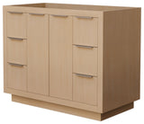 42" Single Bathroom Vanity, Light Straw, No Countertop, No Sink