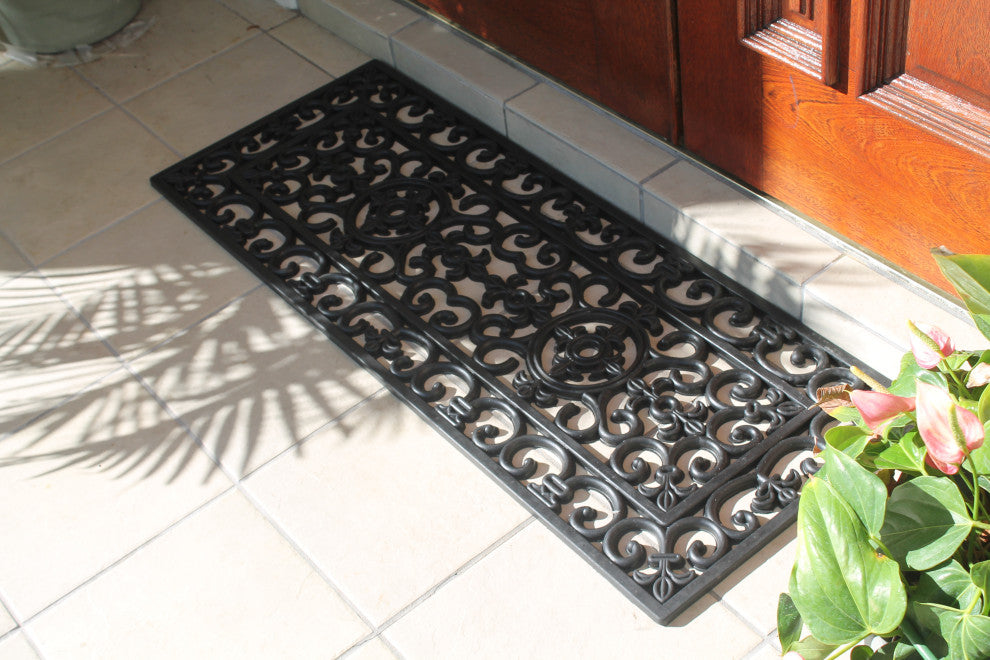First Impression Audrey Rubber Entry Double Doormat 18"x48