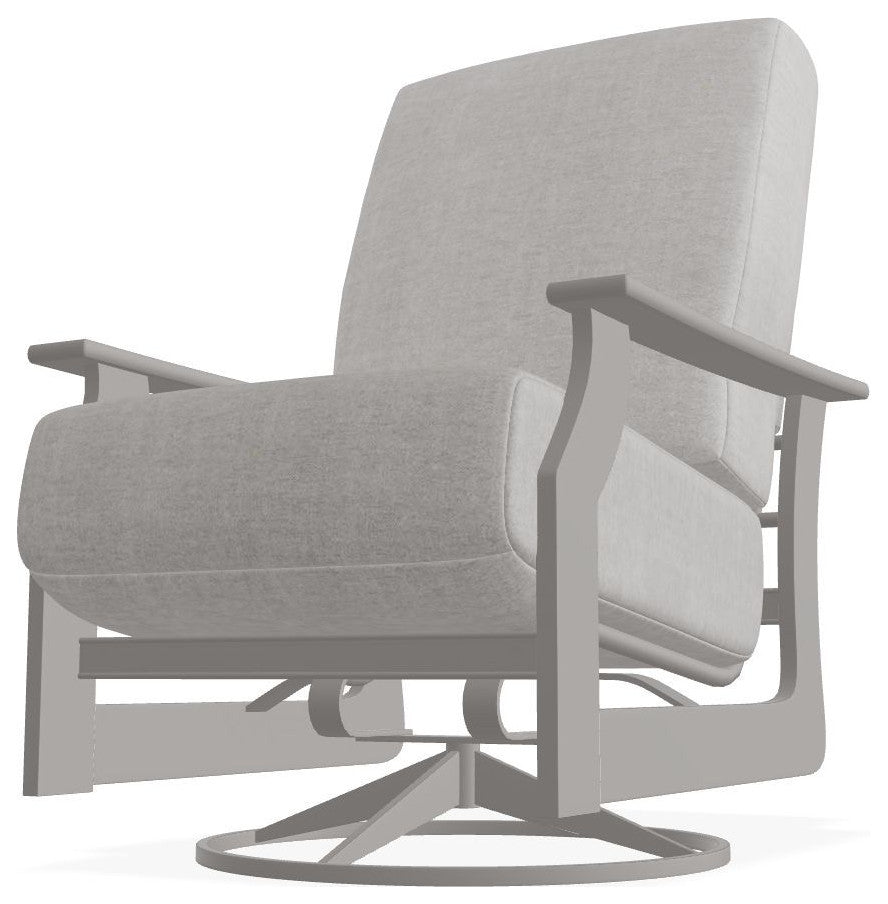 St. Catherine Deep Seat Outdoor Swivel Rocker, Charter Silk/Warm Gray