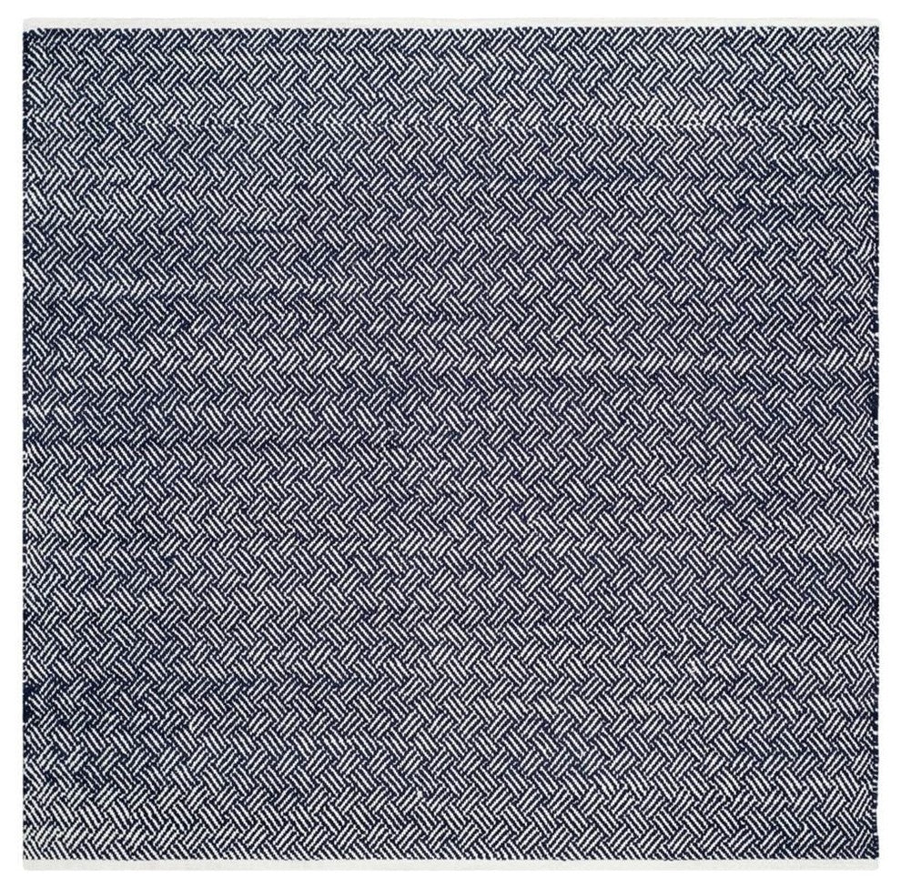 Safavieh Boston Bos680D Rug, Navy, 6'0" X 6'0"