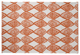 Cowry Check Rug, Dark-Orange, 5'x7'