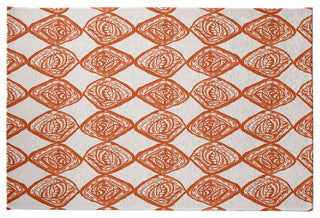 Cowry Check Rug, Dark-Orange, 5'x7'