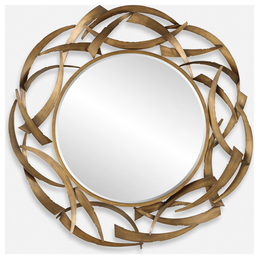 Uttermost - 08181 - Mirror - Cutting Edge - Antiqued Golden Bronze